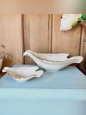 Vintage Lenox Dove Trinket Dishes